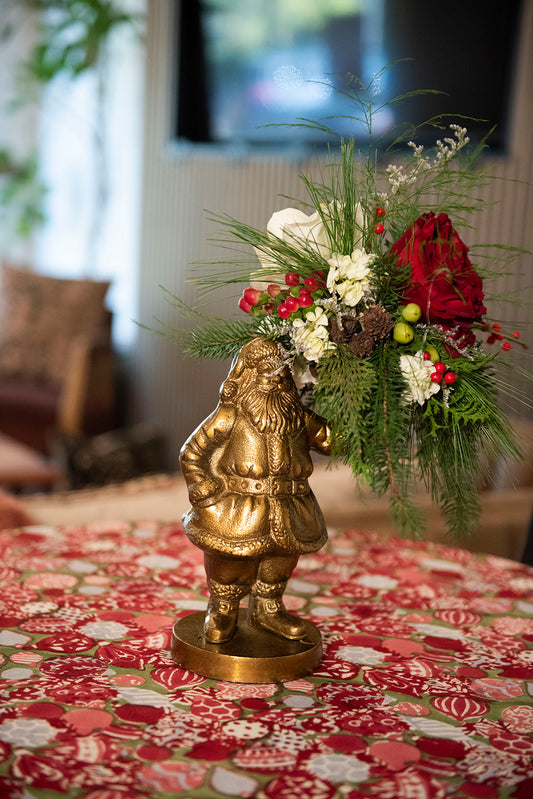 Antique Gold Santa